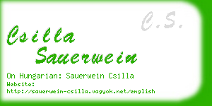 csilla sauerwein business card